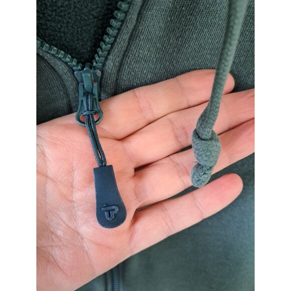 Pact Organic Green Full-Zip Hoodie Drawstring Pockets Mens L Organic Cotton - Picture 4 of 11